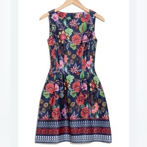 Vince Camuto Floral Sleeveless Scuba Fit & Flare Dress, Size 10
